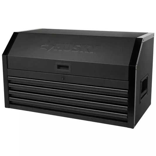 Industrial 41 inches. WX 21.5 inches. D matte black 4 drawer top tool box