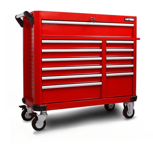 Daytona D655PS 655-Piece Machinery Tool Set with 43-Inch 12-Drawer Red Roller Cabinet